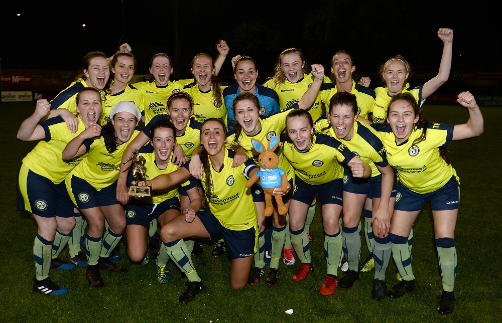 Sion Swifts Celebrate with Player of the Match Kendra McMullan (003).jpg