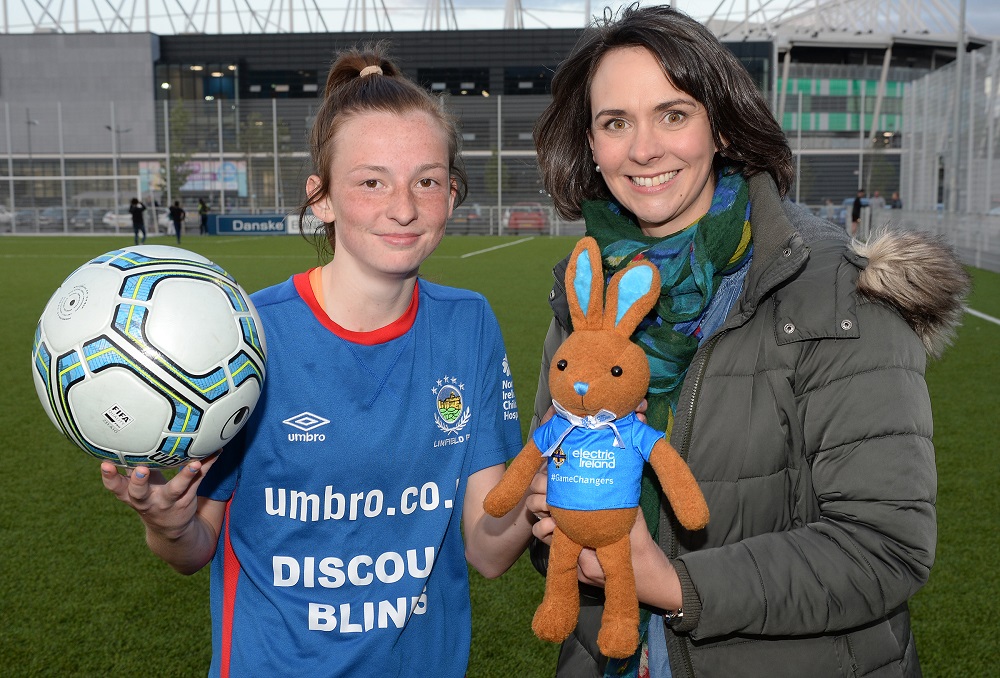 Player of Match Caitlin McGuinness with Anne Smyth of Electric Ireland.jpg