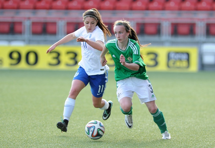 Chloe McGlade NI U19 v England 6 April 2015 (1)
