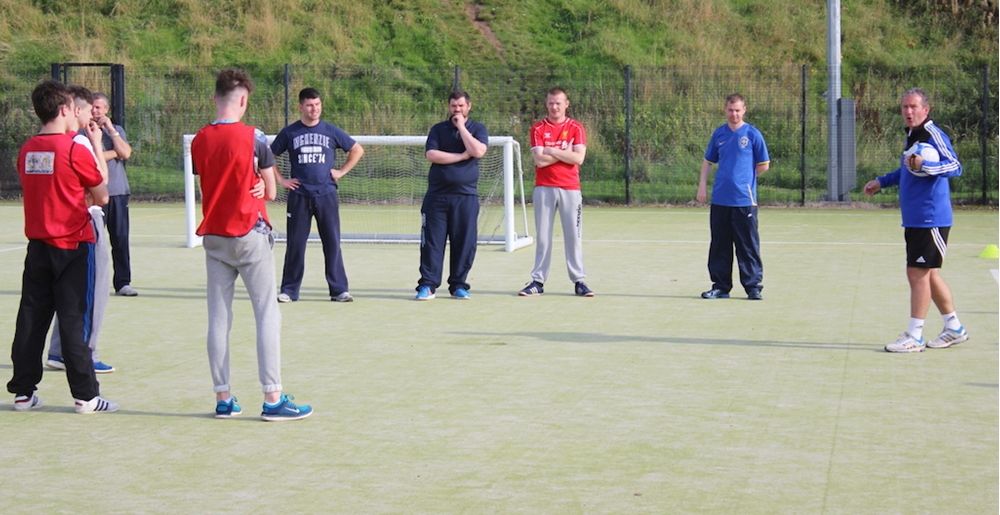 Newry Coaches - Tutor Seamus Heath delivers practical session