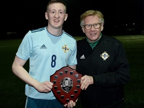 Eastern Region's Leon Bonnes and Regions Cup Manager Harry McConkey with the Regions Cup Shield.jpg