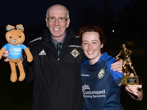 Trevor and Player of Match with trophy and Bunny.jpg