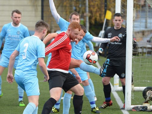 A goalmouth scramble at the Lakeland Forum.jpg