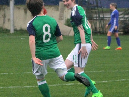 3 Kirsty McGuinness celebrates with Megan Bell who supplied the assist.jpeg