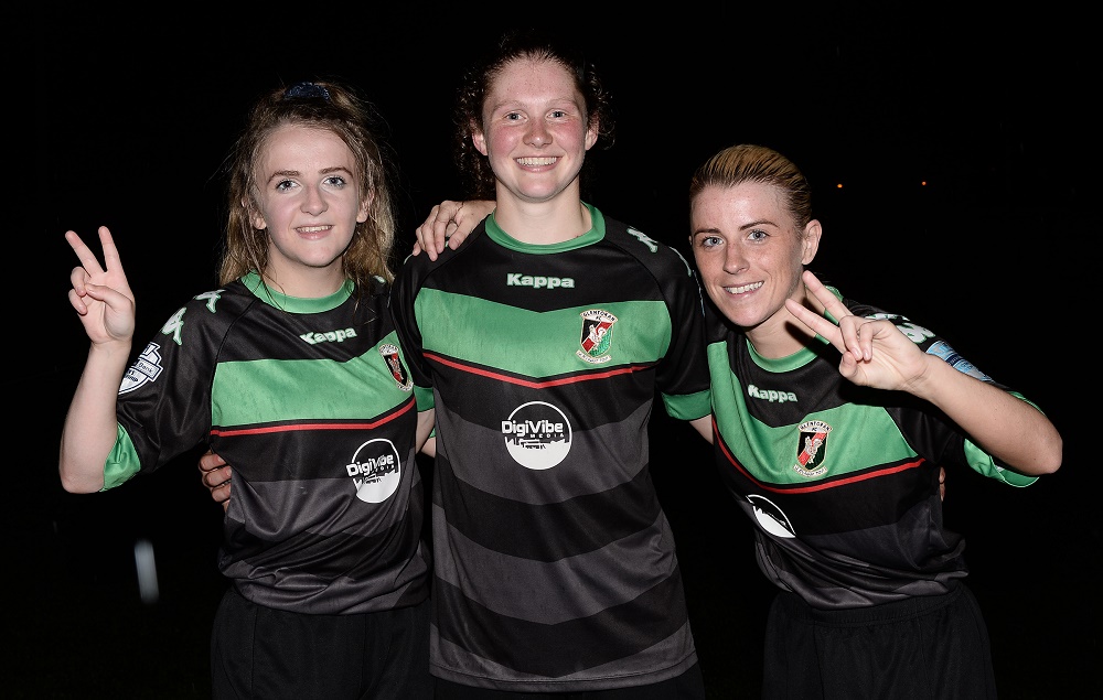 Glentoran scorers Ali McMaster (2) Caragh Milligan (1) and Rachel Rogan (2).jpg
