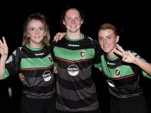 Glentoran scorers Ali McMaster (2) Caragh Milligan (1) and Rachel Rogan (2).jpg