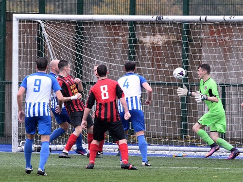 Bangor Rangers' opening goal.jpg