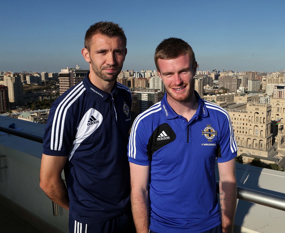 Gareth McAuley and Chris Brunt