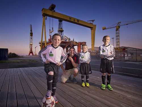new kits Glentoran Academy 2015
