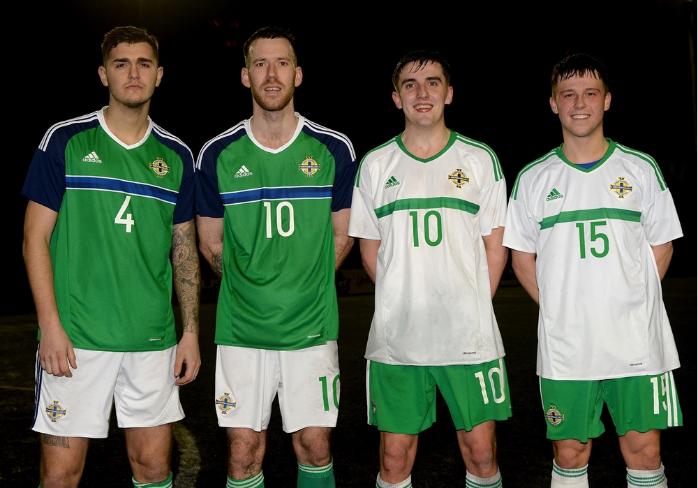 Goal Scorers EAST (Green) 4 Jordan Morrison Nathan O'Neill and WEST (White) Kyle Aiken Dylan McCorkell (002).jpg Goal Scorers EAST (Green) 4 Jordan Morrison Nathan O'Neill and WEST (White) Kyle Aiken Dylan McCorkell (002).jpg