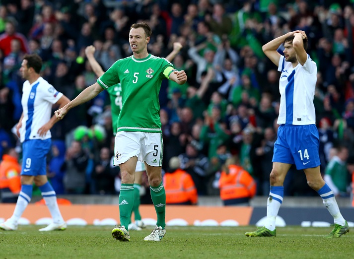 Jonny Evans Northern Ireland v Finland 2015