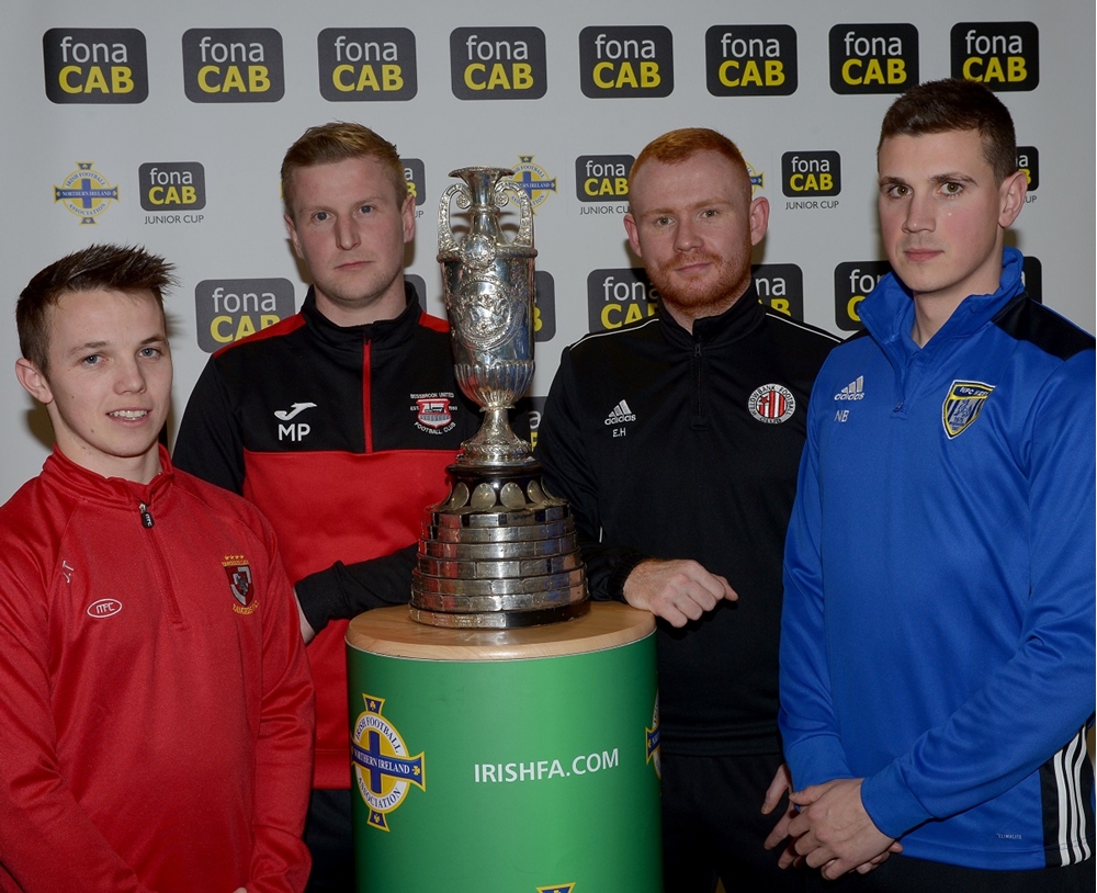 James Turley (Enniskillen Rangers) Mark Patton (Bessbrook United) Eamon Hughes (Willowbank) and Nigel Beacom (NFC Kesh) (002).jpg James Turley (Enniskillen Rangers) Mark Patton (Bessbrook United) Eamon Hughes (Willowbank) and Nigel Beacom (NFC Kesh) (002).jpg