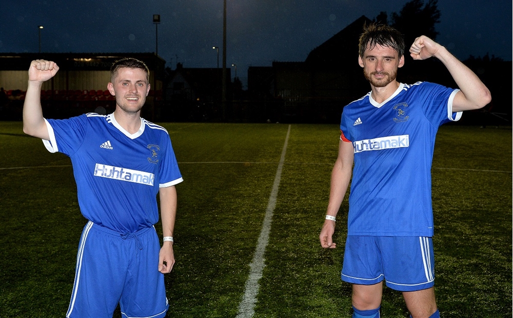 Dollingstown scorers Johnny Kernaghan and Aaron Moffett.jpg Dollingstown scorers Johnny Kernaghan and Aaron Moffett.jpg