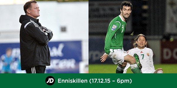 Jim Magilton and Keith Gillespie JD Enniskillen 