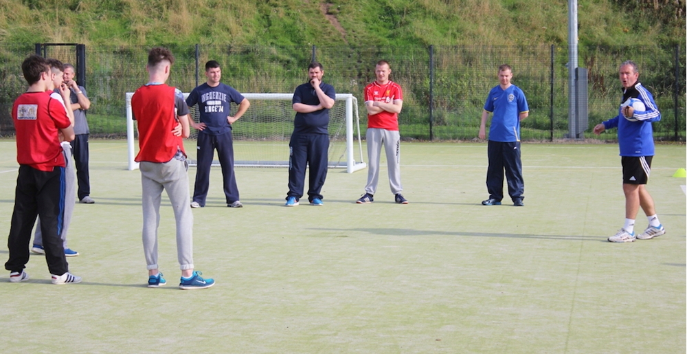 Newry Coaches - Tutor Seamus Heath delivers practical session Newry Coaches - Tutor Seamus Heath delivers practical session