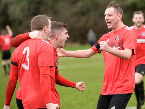 Richard McAvoy celebrates scoring his second goal.jpg