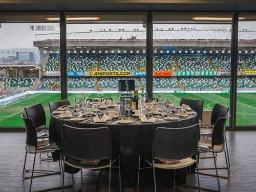 Pat Jennings Lounge table with a view