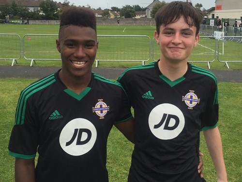 Hibernia Cup Goal scorers against Sunderland 2-1 win Alberto Balde and Dominic Dunne.jpg