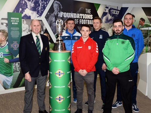 Chairman of the Junior Cup Committee Gordon Lee with the 5 remaining representitives .jpg